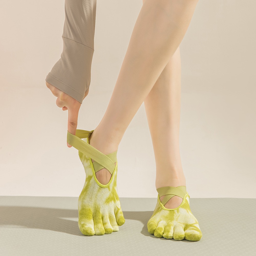 Pilate Yoga Workout - Calcetines de Cinco Dedos con Tiras